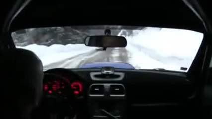 Subaru Impreza Wrx Sti snow driving onboard 2