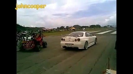 Nissan Skyline R34 Gtr vs Nissan Pulsar ( Sunny ) Gti - R 