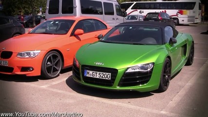 Green Audi R8 V10 Spyder!