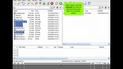 Uploading files using Cuteftp by www.vivahost.com