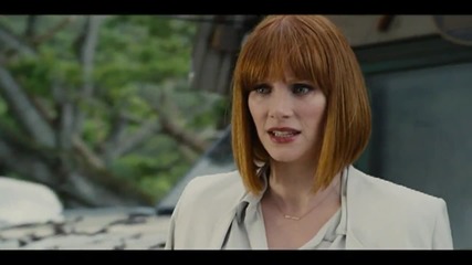 Bryce Dallas Howard, Chris Pratt In Scene From "Jurassic World"