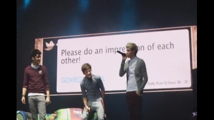One Direction имитират себе си на концерт в Blackpool