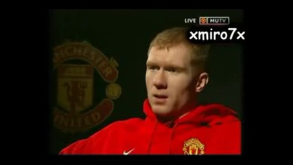 Funny Interview with Paul Scholes in Mutv