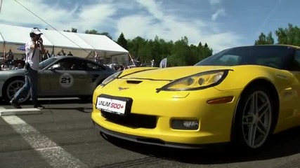 Porsche 911 Turbo Stock vs Lamborghini Gallardo Lp560 Stock vs Corvette Z06 Stock