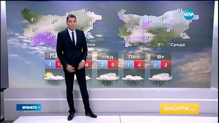 Прогноза за времето (23.01.2015 - обедна)