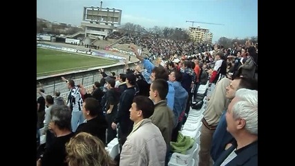 Трибуна Спортклуб на мача с Черноморец 2:0 