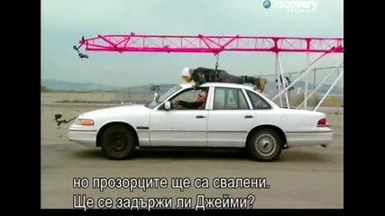 Ловци на митове - Возене на покрива на кола - с Бг превод 