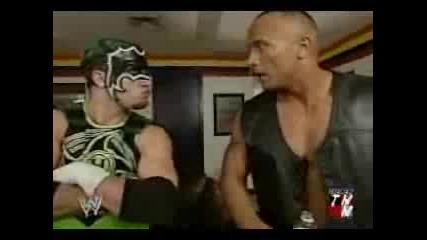 The Rock and the Hurricane backstage