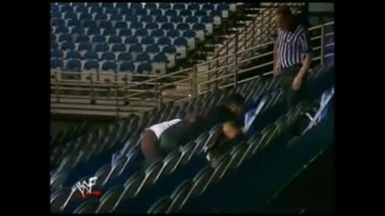 WWF Скалата Срещу Мик Фоли - Мачът В Празната Арена (С Превод)