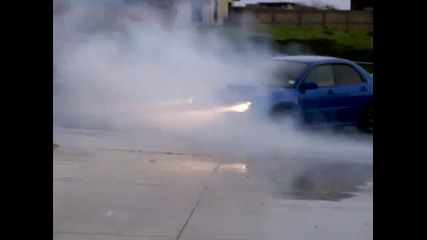 wrx sti burnout