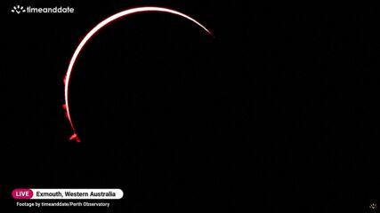 Изключително рядко слънчево затъмнение бе наблюдавано над Австралия (ВИДЕО)