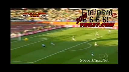 World Cup 2010: Уругвай Се Класираха За Осминафиналите: Mexico 0:1 Uruguay 