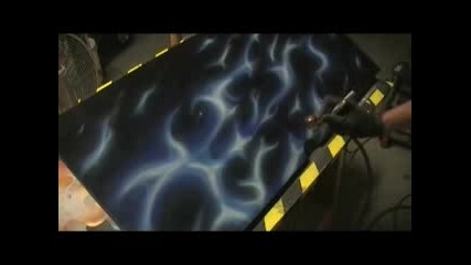 Airbrushing - Blue Fire - realistic flames