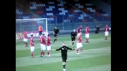 Marko Arnautovic Goal Austria U21 v Denmark U21 