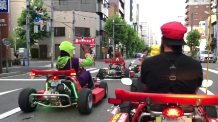Superstars Street Kart UpUpDownDown throughout Tokyo, Japan