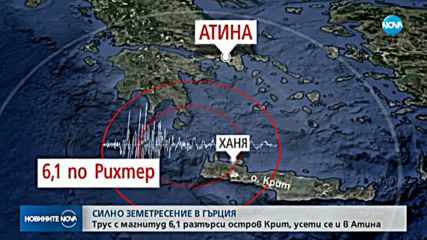 Силно земетресение разтърси Гърция