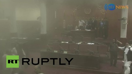 Afghanistan: See the moment bomb blast hits Afghan parliament