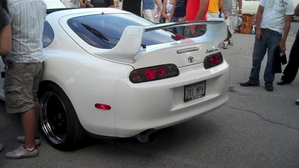 Зверски рев на Toyota Supra 1150 Whp Supra 2 Step Revving