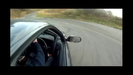 Nissan Silvia s14 drift надоло по хълма 