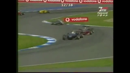 Hamilton vs. Kubica vs. Rosberg Hockenheim 2004 