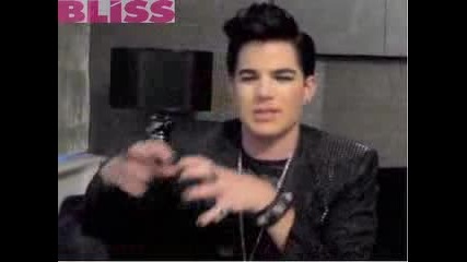 Adam Lambert chatting mybliss.co.uk 