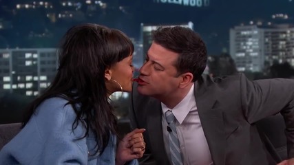Jimmy Kimmel and Rihanna take the Twizzler Challenge for Aut