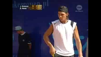 Rafael Nadal vs Jose Acasuso. Orange Prokom Open 2004 Final