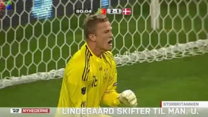 Anders Lindegaard in England for Manchester United 