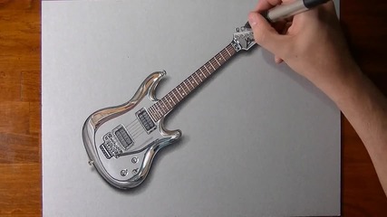 Страхотна 3d рисунка на китара!