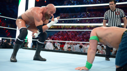 Triple H mocks the Cenation with "You can't see me" hand gesture: Greatest Royal Rumble (WWE Network Exclusive)