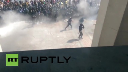 Ukraine: Footage shows moment grenade blast injures 100 police outside Rada