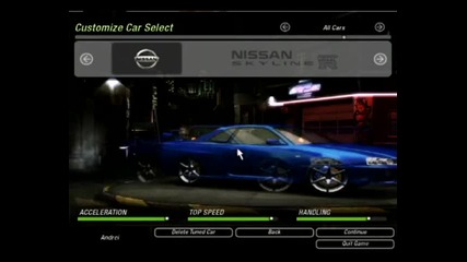 Need for speed Underground 2 My Cars 