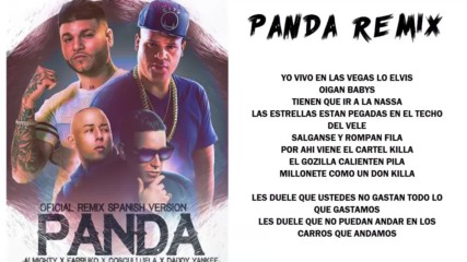 Panda Remix - Almighty ft Farruko Daddy Yankee y Cosculluela Video Con Letra