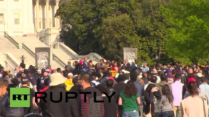 USA: 'March 2 Justice' protesters make it to Washington on foot from NY