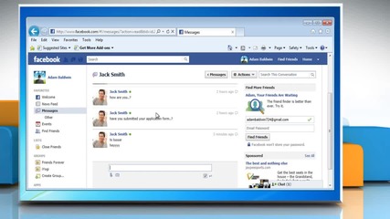 How to report a message as a spam in Facebook®?
