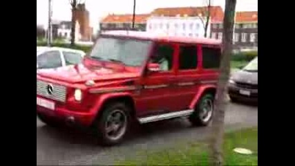 Red Mercedes G55 Amg