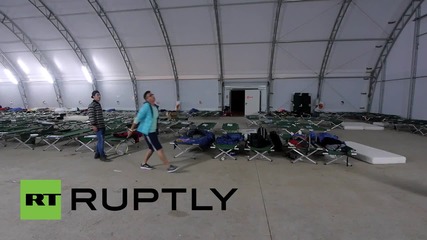 Austria: Refugees get some rest after they finally reach Austrian shelter