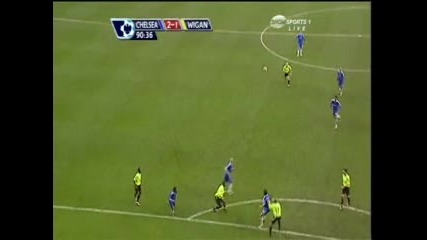 Chelsea - Wigan 2:1 Lampard Goal