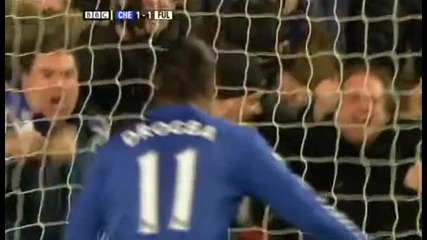 Chelsea 1 - 1 - Fulham (drogba) 