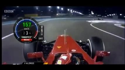F1 - Една обиколка на пистата в Абу Даби с Фернандо Алонсо (ферари)