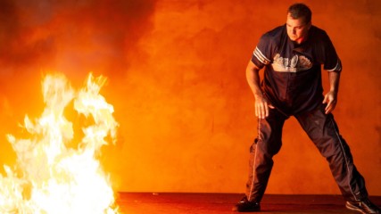Shane McMahon throws Kane into fire: Raw, Aug. 25, 2003