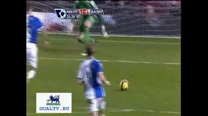 Манчестър Юнайтед - Блякбърн 1 - 0 Гол На Уейн Руни 21.02.2009