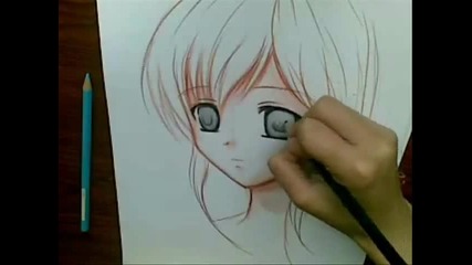 Рисуване Аниме с акварелни моливи