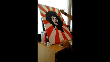 Jimi Hendrix popart Попарт портрет