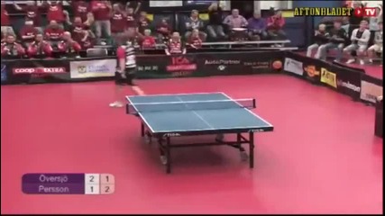 Невероятно изпълнение по тенис на маса