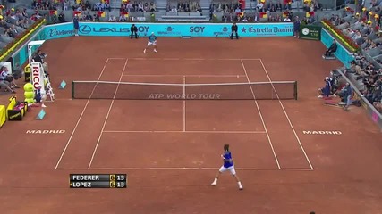 Roger Federer vs Feliciano Lopez - Madrid 2011 - R2