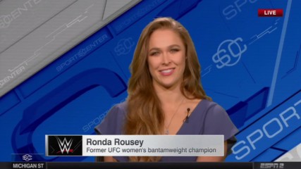 Ronda Rousey describes her training experience and shares her excitement for WrestleMania on ESPN's "SportsCenter"