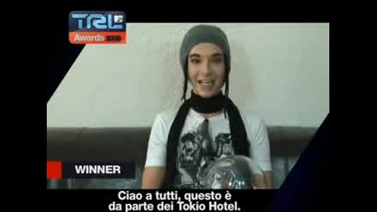 Tokio Hotel wins Best Trl Artist Of The Year @ 2009 Mtv Trl Awards (italy )!