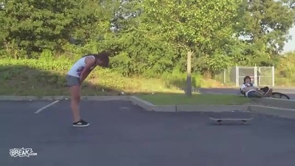 Skateboard Nails Girl in the Crotch - Skate Fail 