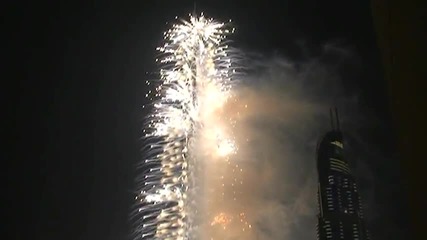 Началото на церемонията по откриването на най - високия небостъргач в света Бурж Халифа 828 метра 